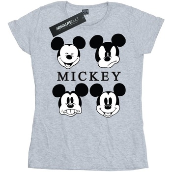 Abbigliamento Donna T-shirts a maniche lunghe Disney Mickey Mouse Four Heads Grigio
