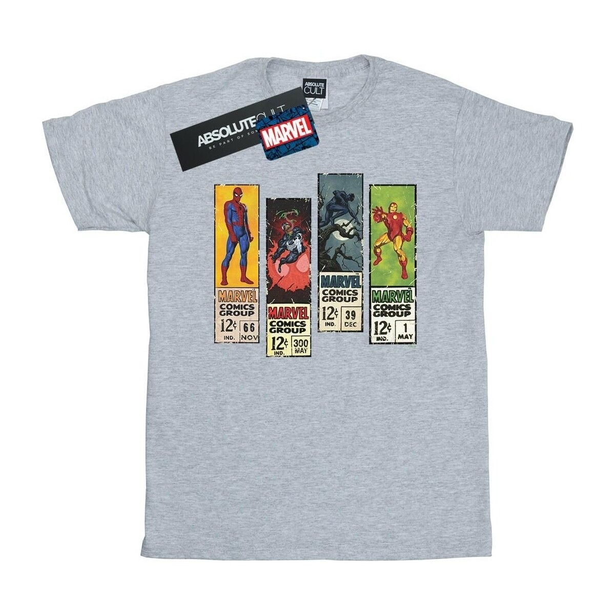 Abbigliamento Bambina T-shirts a maniche lunghe Marvel Comic Strips Grigio