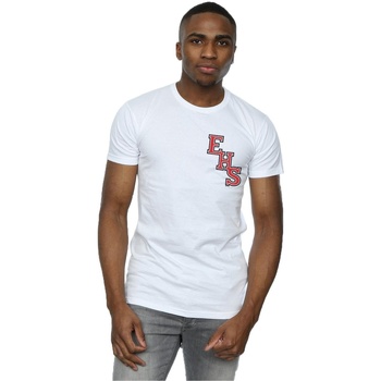 Abbigliamento Uomo T-shirts a maniche lunghe Disney High School Musical The Musical EHS Logo Breast Print Bianco