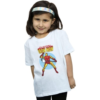 Abbigliamento Bambina T-shirts a maniche lunghe Marvel The Invincible Iron Man Bianco