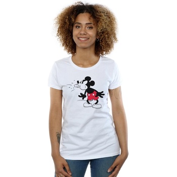 Abbigliamento Donna T-shirts a maniche lunghe Disney Mickey Mouse Tongue Bianco