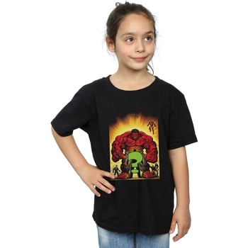 Abbigliamento Bambina T-shirts a maniche lunghe Marvel Who Is The Red Hulk Nero