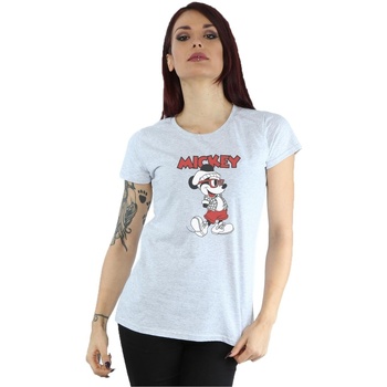 Abbigliamento Donna T-shirts a maniche lunghe Disney Mickey Mouse Hipster Grigio