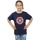 Abbigliamento Bambina T-shirts a maniche lunghe Marvel Captain America Pixelated Shield Blu