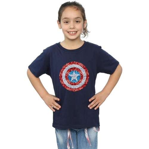 Abbigliamento Bambina T-shirts a maniche lunghe Marvel  Blu