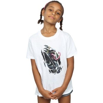 Abbigliamento Bambina T-shirts a maniche lunghe Marvel Venom Inside Me Bianco