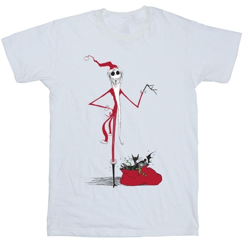 Abbigliamento Bambino T-shirt maniche corte Nightmare Before Christmas Christmas Presents Bianco