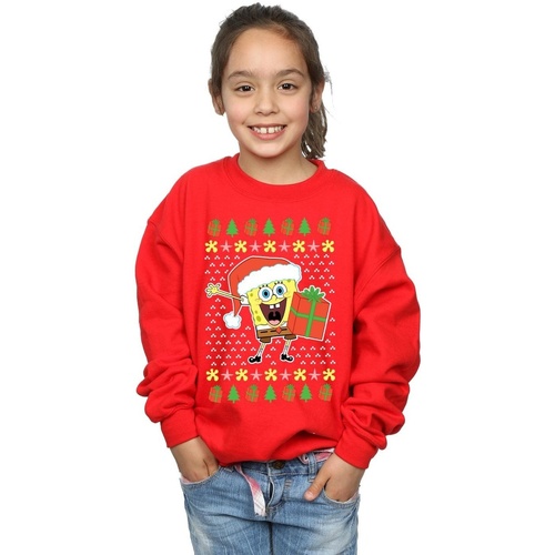 Abbigliamento Bambina Felpe Spongebob Squarepants Ugly Christmas Rosso