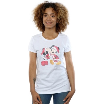 Disney Mickey And Minnie Christmas Kiss Bianco