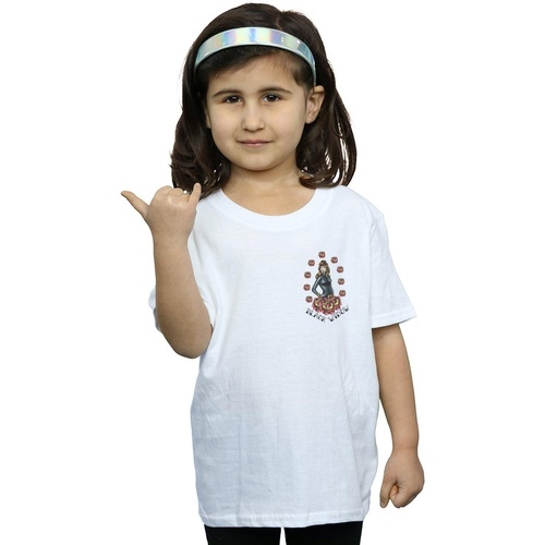 Abbigliamento Bambina T-shirts a maniche lunghe Marvel Black Widow Tattoo Breast Print Bianco