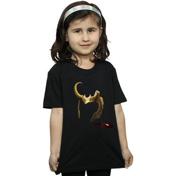 Abbigliamento Bambina T-shirts a maniche lunghe Marvel Loki Agent Of Asgard Helmet Nero