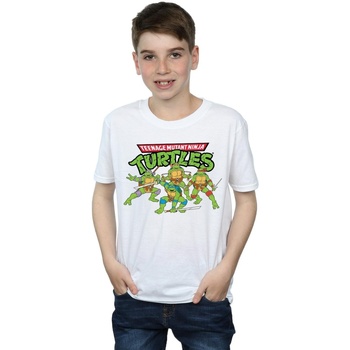 Abbigliamento Bambino T-shirt maniche corte Tmnt Classic Cartoon Squad Bianco
