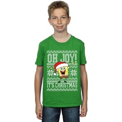 Abbigliamento Bambino T-shirt maniche corte Spongebob Squarepants Oh Joy! Christmas Verde