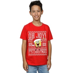 Abbigliamento Bambino T-shirt maniche corte Spongebob Squarepants Oh Joy! Christmas Rosso