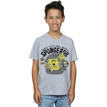 Abbigliamento Bambino T-shirt maniche corte Spongebob Squarepants Krabby Patty Grigio