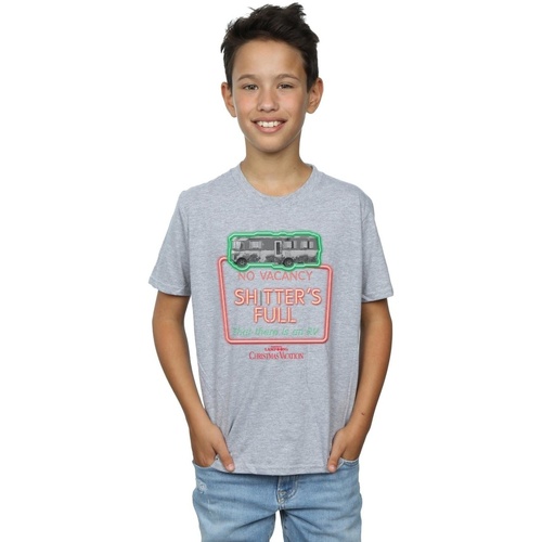 Abbigliamento Bambino T-shirt maniche corte National Lampoon´s Christmas Va Greyscale No Vacancy Grigio