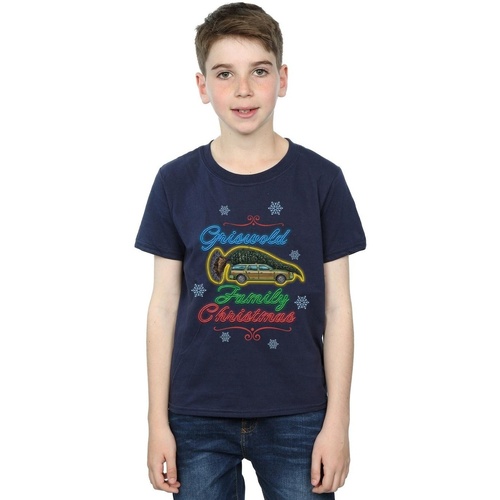 Abbigliamento Bambino T-shirt maniche corte National Lampoon´s Christmas Va Griswold Family Christmas Blu