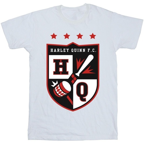Abbigliamento Uomo T-shirts a maniche lunghe Justice League Harley Quinn FC Pocket Bianco