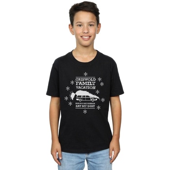 Abbigliamento Bambino T-shirt maniche corte National Lampoon´s Christmas Va Eat My Dust Nero