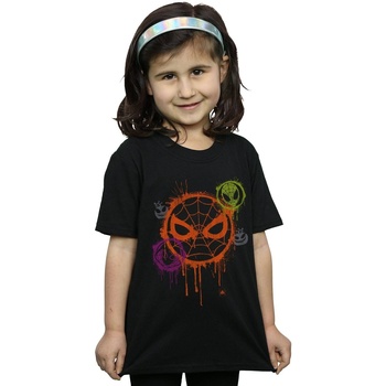 Abbigliamento Bambina T-shirts a maniche lunghe Marvel Halloween Spiderman Icon Nero