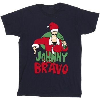 Abbigliamento Uomo T-shirts a maniche lunghe Johnny Bravo Johnny Christmas Blu