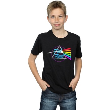 Abbigliamento Bambino T-shirt maniche corte Pink Floyd Neon Darkside Nero