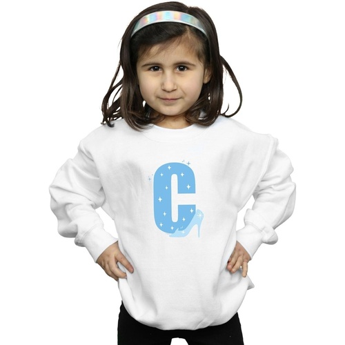 Abbigliamento Bambina Felpe Disney Alphabet C Is For Cinderella Bianco