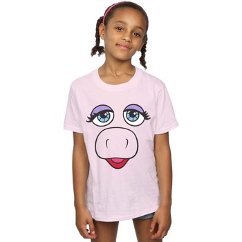 Abbigliamento Bambina T-shirts a maniche lunghe Disney The Muppets Miss Piggy Face Rosso