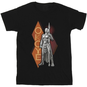 Abbigliamento Bambina T-shirts a maniche lunghe Marvel Wakanda Forever Okoye Stance Nero