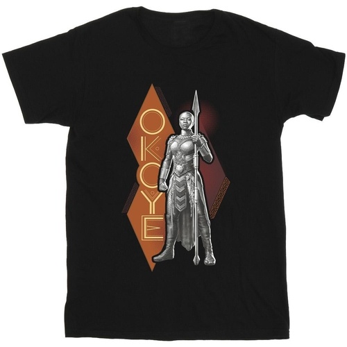 Abbigliamento Bambina T-shirts a maniche lunghe Marvel Wakanda Forever Okoye Stance Nero