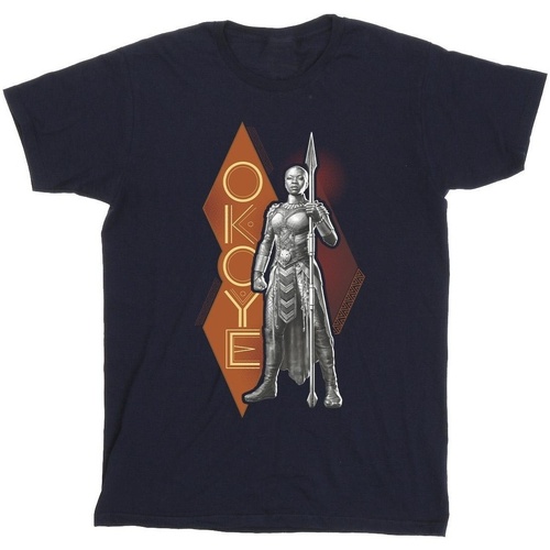 Abbigliamento Bambina T-shirts a maniche lunghe Marvel Wakanda Forever Okoye Stance Blu
