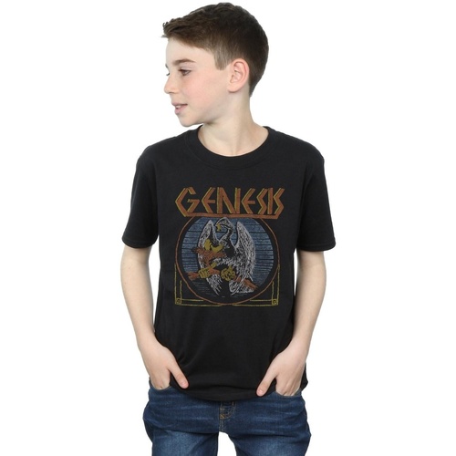 Abbigliamento Bambino T-shirt maniche corte Genesis Distressed Eagle Nero
