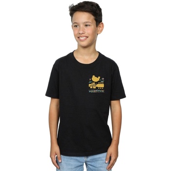 Abbigliamento Bambino T-shirt maniche corte Woodstock Breast Logo Nero