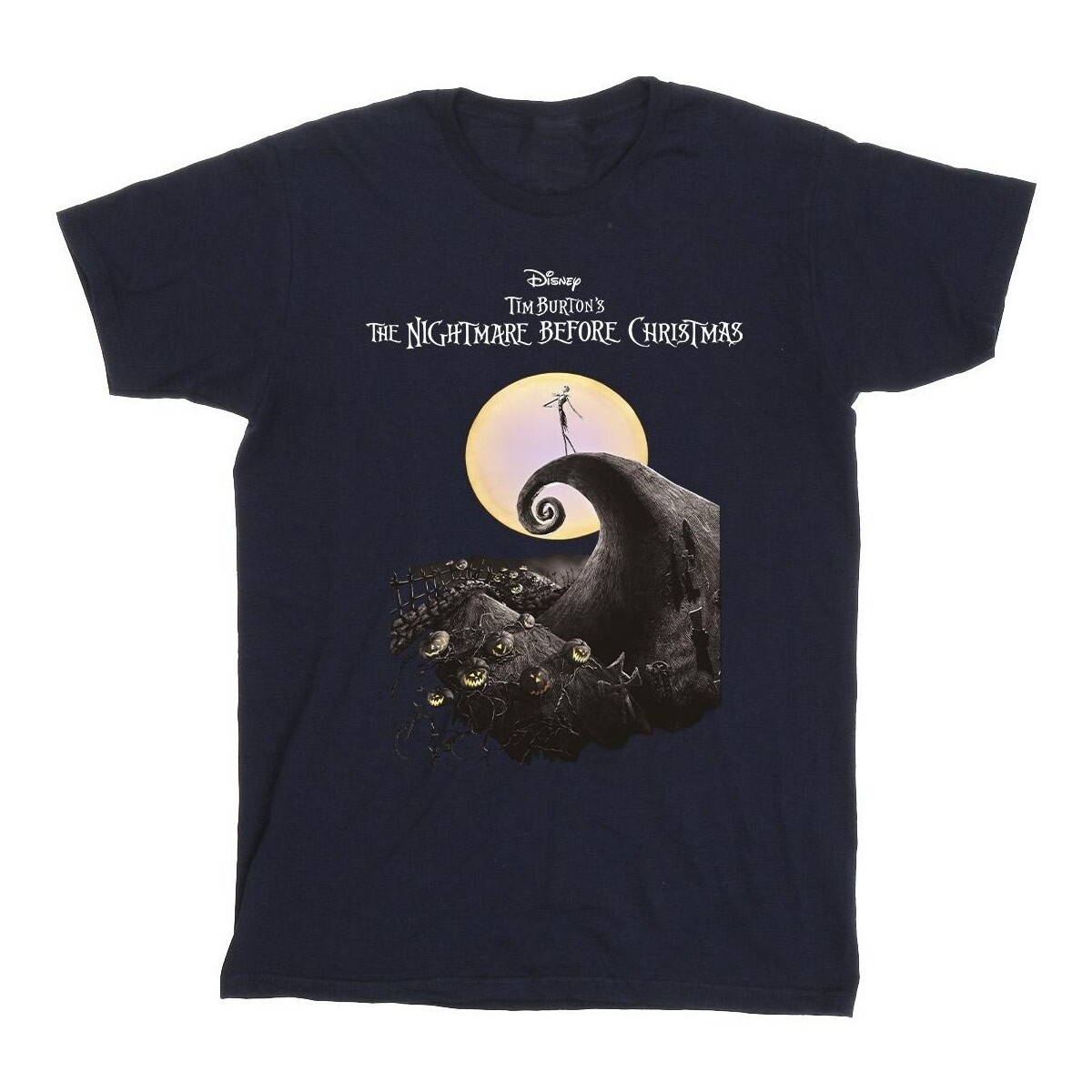 Abbigliamento Bambina T-shirts a maniche lunghe Nightmare Before Christmas Moon Poster Blu