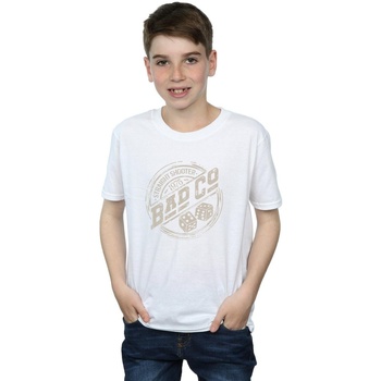 Abbigliamento Bambino T-shirt maniche corte Bad Company Straight Shooter Bianco