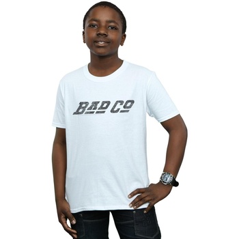 Abbigliamento Bambino T-shirt maniche corte Bad Company Straight Logo Bianco