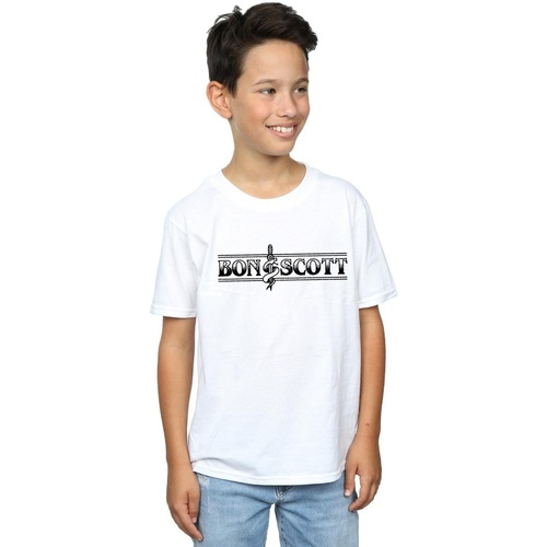 Abbigliamento Bambino T-shirt maniche corte Bon Scott Bemguit Grime Bianco