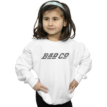 Abbigliamento Bambina Felpe Bad Company Straight Logo Bianco