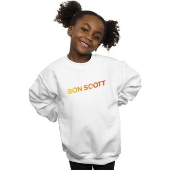 Abbigliamento Bambina Felpe Bon Scott Shattered Logo Bianco