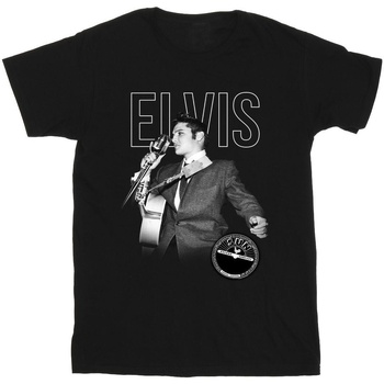 Abbigliamento Bambino T-shirt maniche corte Elvis Logo Portrait Nero