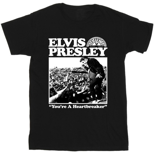 Abbigliamento Bambino T-shirt maniche corte Elvis A Heartbreaker Nero