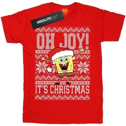 Abbigliamento Bambina T-shirts a maniche lunghe Spongebob Squarepants Oh Joy! Christmas Rosso