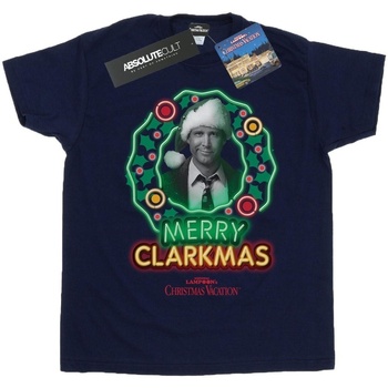 Abbigliamento Bambina T-shirts a maniche lunghe National Lampoon´s Christmas Va Greyscale Clarkmas Blu