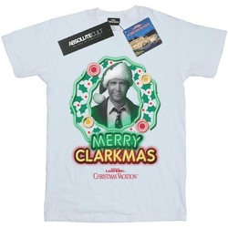 Abbigliamento Bambina T-shirts a maniche lunghe National Lampoon´s Christmas Va Greyscale Clarkmas Bianco