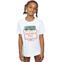 Abbigliamento Bambina T-shirts a maniche lunghe National Lampoon´s Christmas Va Greyscale No Vacancy Bianco