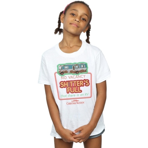 Abbigliamento Bambina T-shirts a maniche lunghe National Lampoon´s Christmas Va No Vacancy Bianco