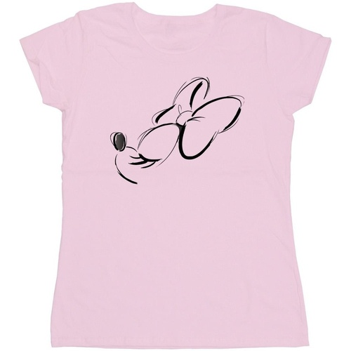 Abbigliamento Donna T-shirts a maniche lunghe Disney Minnie Mouse Nose Up Rosso