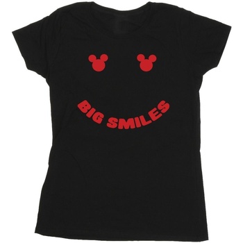 Abbigliamento Donna T-shirts a maniche lunghe Disney Mickey Mouse Big Smile Nero
