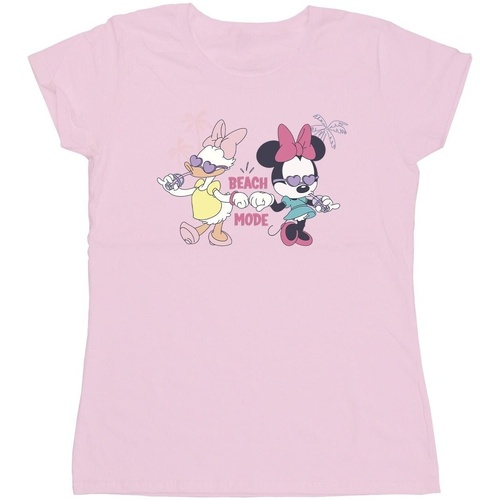 Abbigliamento Donna T-shirts a maniche lunghe Disney Minnie Daisy Beach Mode Rosso