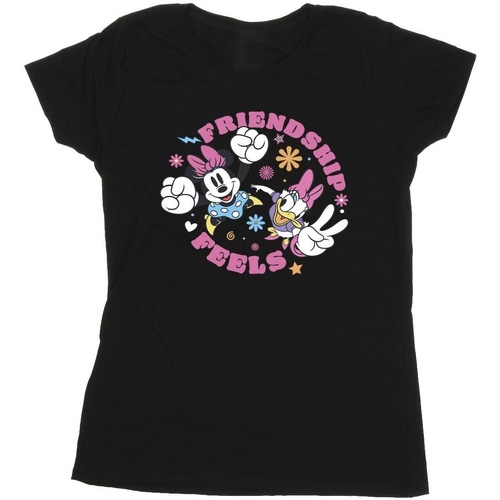 Abbigliamento Donna T-shirts a maniche lunghe Disney Minnie Mouse Daisy Friendship Nero